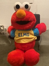 1997 Talking Elmo Loves You Plush Toy 15" Stuffed Animal Tyco Sound Works 