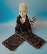 RARE VINTAGE MAHOGONY STRAIGHT MINK Straight Stole, 68  PELTA FURS, Signed
