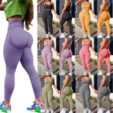 Women Anti Cellulite Yoga Pants High Waist PUSH UP Leggings Workout Trousers Gym