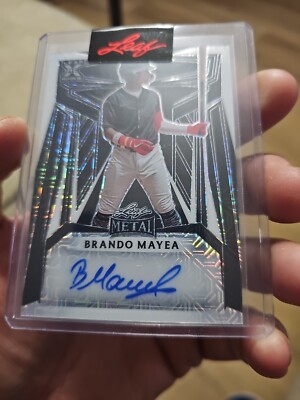 Brando Mayea  2023 Leaf Metal  Pre Production  Proof Auto  1/1 Black Ice