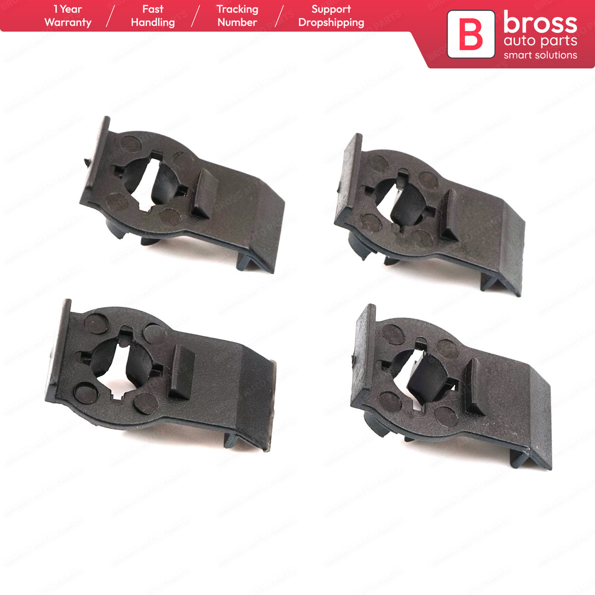 Bross Auto Parts BCF784 4 Pieces Window Repair Clips 51338254781 