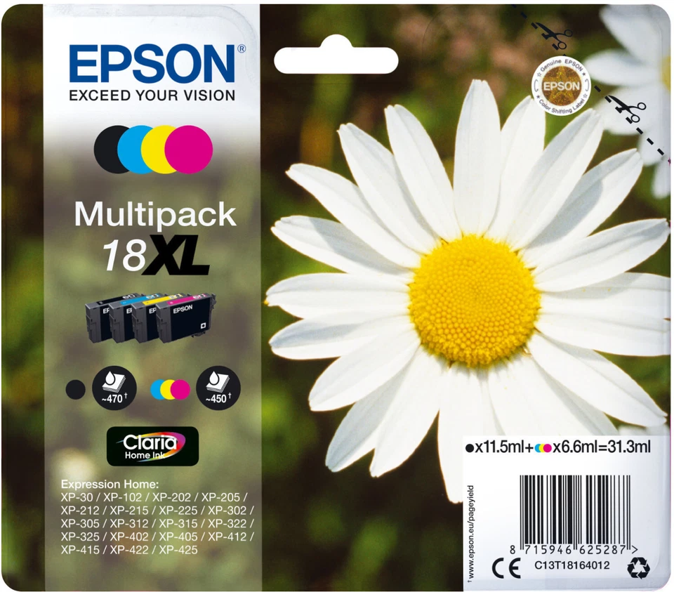 Original Epson 18XL T1816 MultiPack dans son emballage d'origine DAUM 2022-2024 - Photo 1/1
