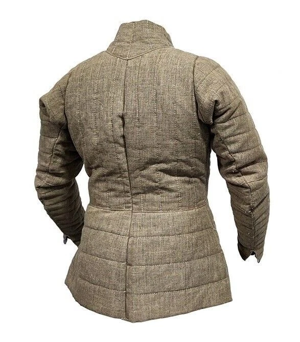 Historical Viking Gambeson 厚衬垫棉防护盔甲双夹克 — 第 2/4 张图片