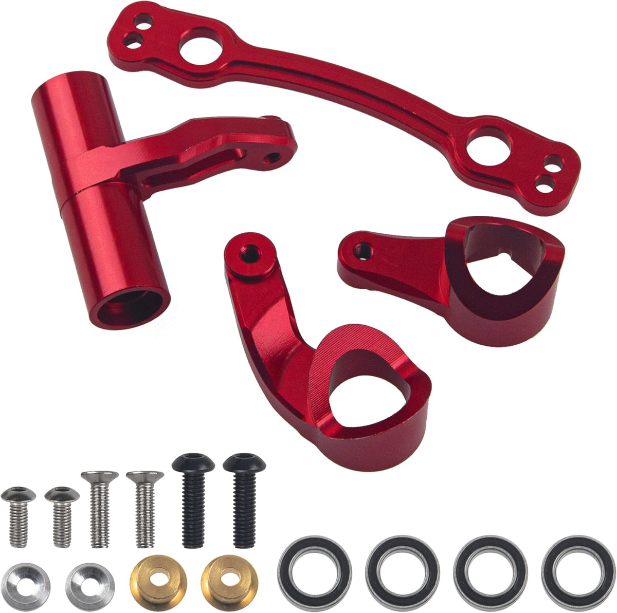 Aluminum Steering Servo Mount Set For Arrma Kraton, Senton, Talion, Typhon, Outcast - Silver