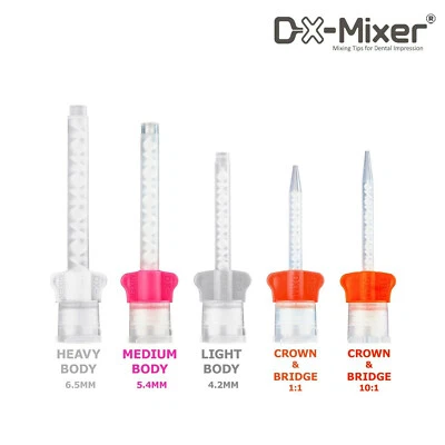 DX-Mixer ® Dental Impression Mixing Tips 1:1/10:1 Ratio VPS&PVS Made In KOREA