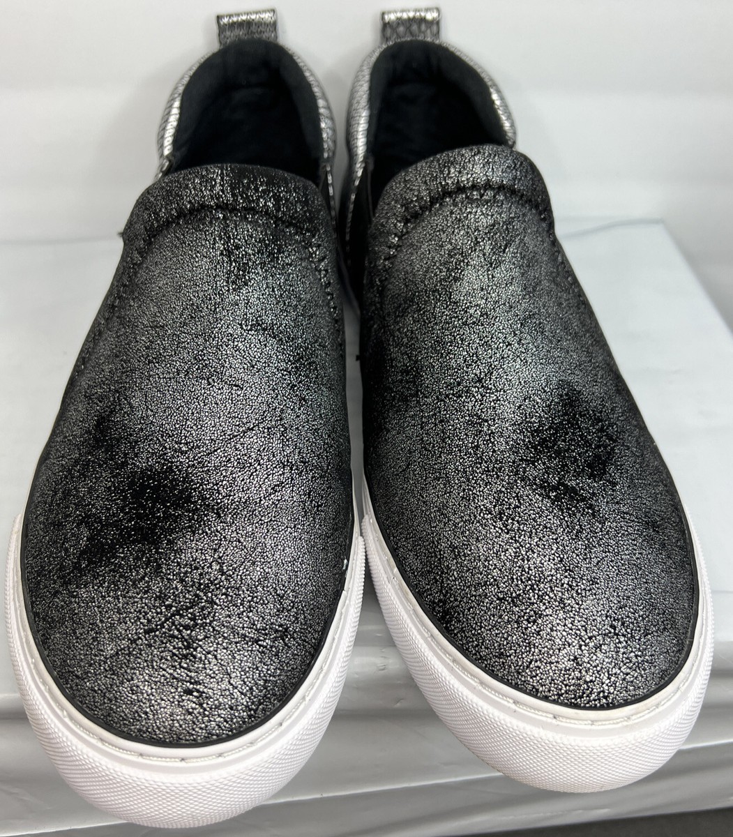 G by GUESS Women's Gover Casual Slip On Sneakers Size 9.5M Blk/Sil Shimmer View 4