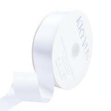 White Satin Ribbon 1-1/2 inch X 100 Yards Single Face Polyester Wedding