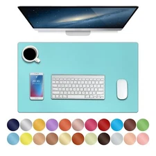 ‎Leather Mouse PadExtended Desk Pad for Keyboard and Mouse Non-Slip Study Des...