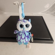 Ty Beanie Boo Backpack Purse Clip Oscar The Owl Mini Stuffed Toy With Tags