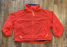 Vintage Eddie Bauer Jacket Women Size XL Red Fleece Lined Bomber Made In USA