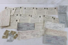 Vintage World War II WWII Collectable Ration Book Stamps Gasoline Receipt Rare