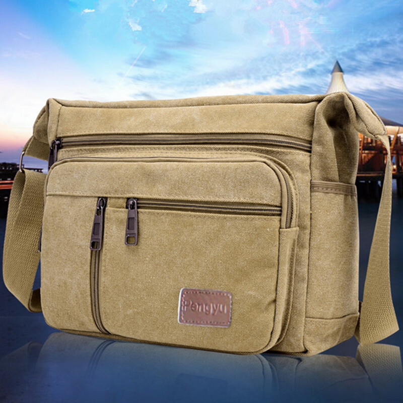 Retro Men's Canvas Shoulder Messenger Bag Crossbody Satchel Travel