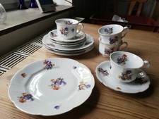 4 Gedecke Kaffeeservice Reinhold Schlegelmilch  Sammeltasse