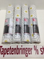 Vliestapete As 4X 35366-2 (4Rollen) Wabenmuster Creme Grau Gold Restposten