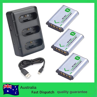 FUGASUN 2 Pz 1350 MAh NP-BX1 NPBX1 Batteria Con Caricabatteria LCD Per Cyber-Sho - Foto 6