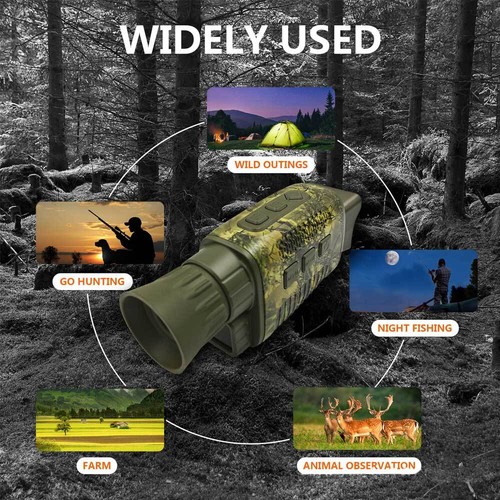 4K HD IR Night Vision Monocular Goggle Hunting 5X Digital Zoom Day/Night Camera - Picture 6 of 21