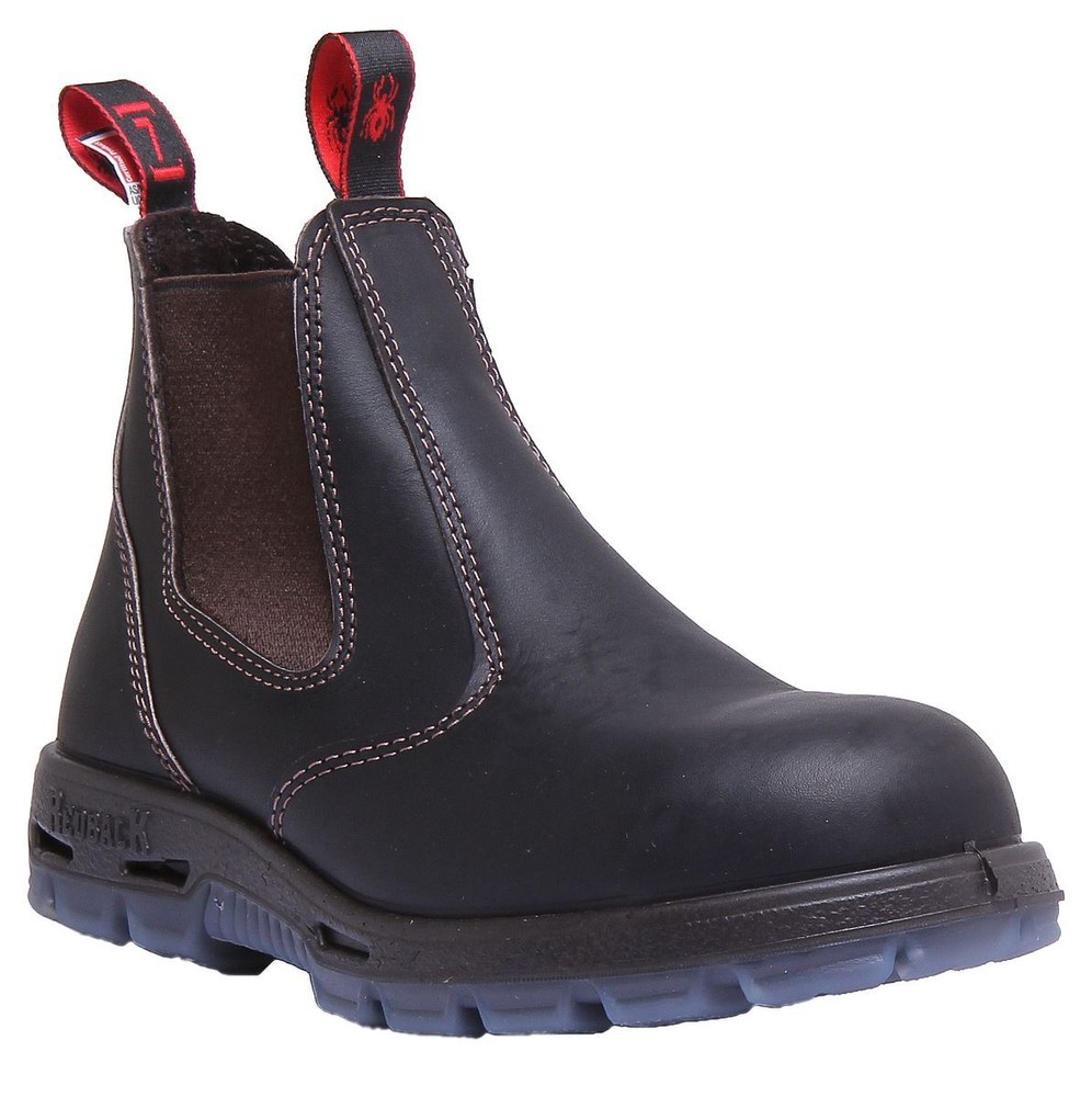 Red Back Usbok Redback Steel Safety Shoes In Dark Brown Size US 6 - 12