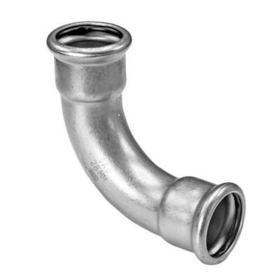 EDELSTAHLPRESSE 90° WELLENBOGEN