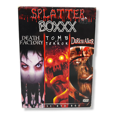 Splatter Boxxx  DVD FSK18 Box Death Factory Tomb of Terror Darkwalker 2 Disc