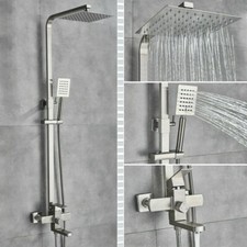 Brushed Nickel Exposed Shower Faucet System 8...