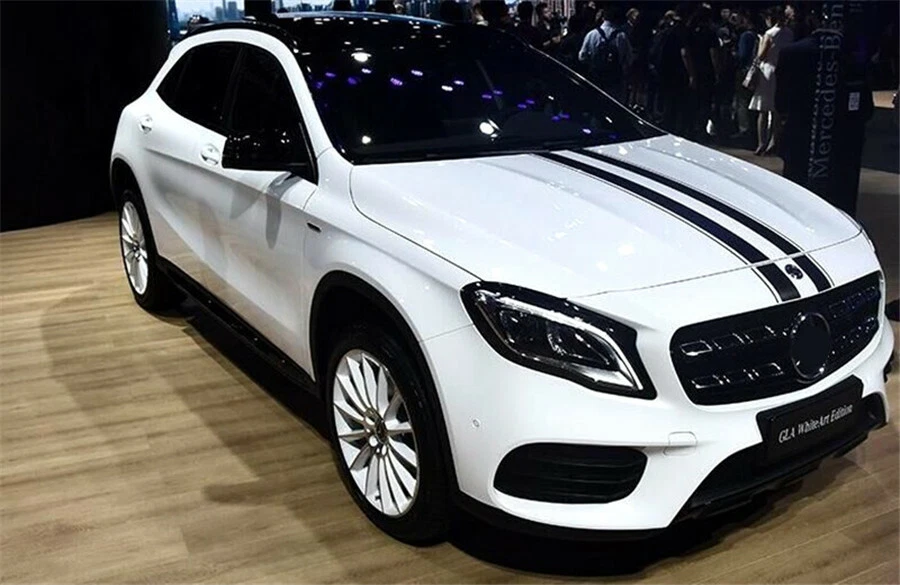 Calcomanía a rayas para capó de coche barra gráficos capó pegatina vinilo impermeable 2 piezas Foto 4 de 4