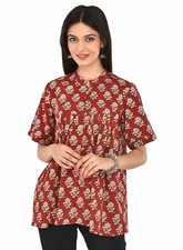 New Ethnic Wear Indian Pakistani Women's Wear Cotton Printed Jaipur Short Kurtis