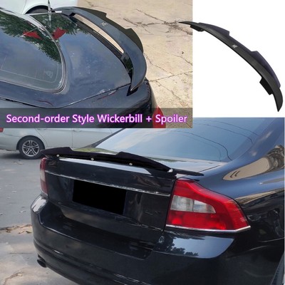 51'' Rear Spoiler Wing & Wicker Bill Fit For Volvo S80 Glossy Black