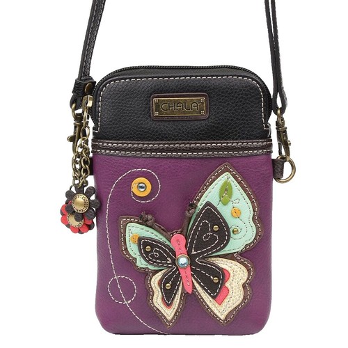 New Chala LASER CUT Crossbody Bag Convertible Plum Purple  display picture 3