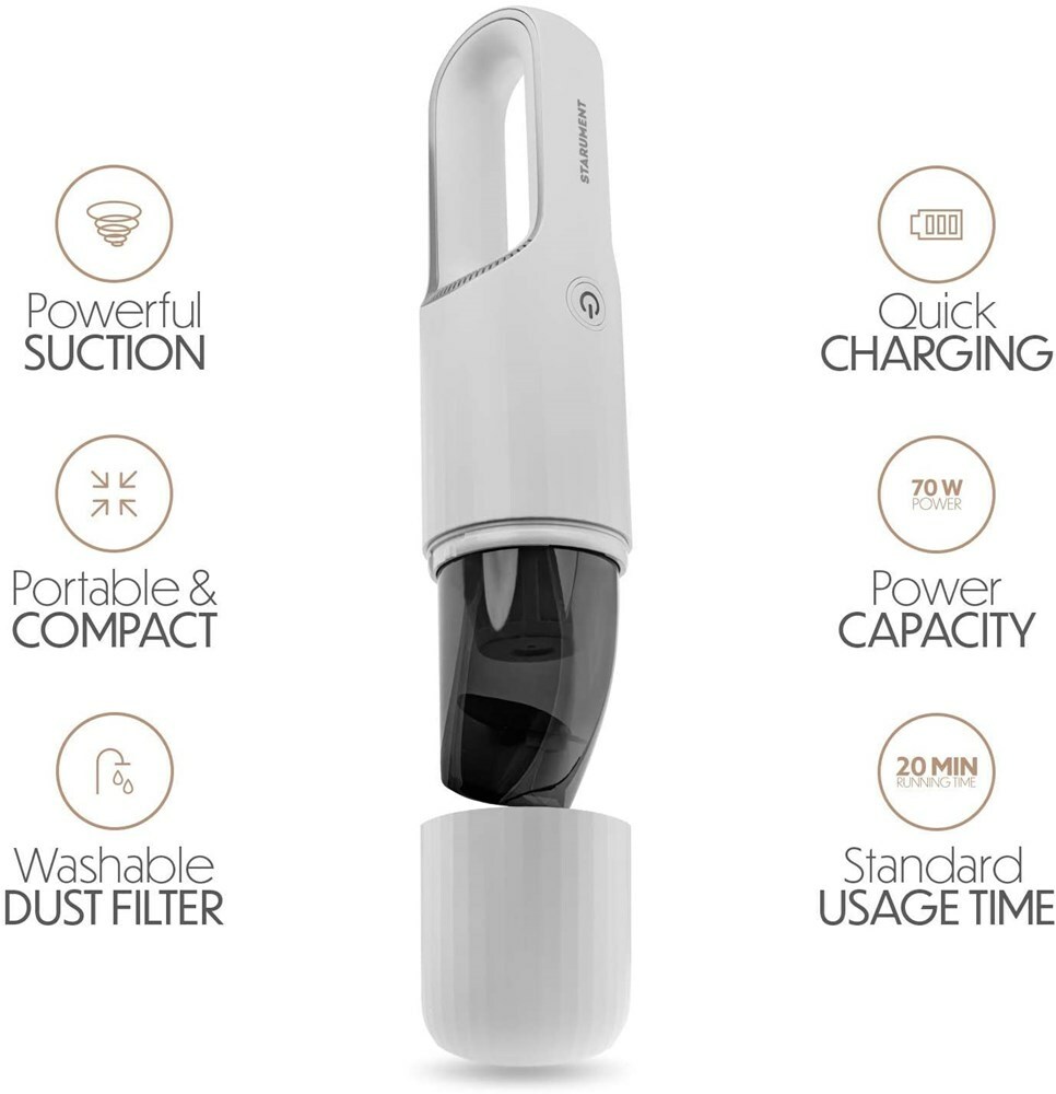 Portable Handheld Cordless Vacuum Cleaner White Starument eBay
