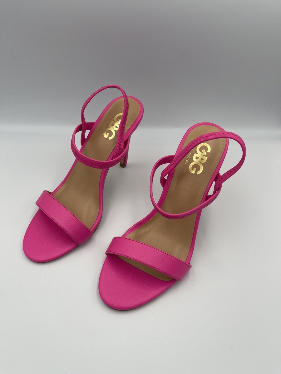 YELLO QUINNSANDALS✳︎カラーピンク✳︎サイズL GBG Los Angeles By GUESS-'Shannon' Heels Strappy Bright Barbie