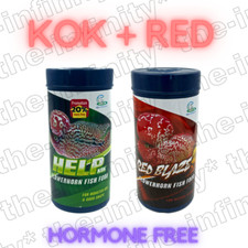 CZ AQUA SET 2 HELP KOK RED BLAZE FLOWERHORN CICHLID FISH FOOD HEAD SHAPE COLOR