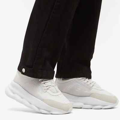 NWT$1,125 Versace Men's Chain Reaction Caged White Trainer Sneakers Sz 42 (9)