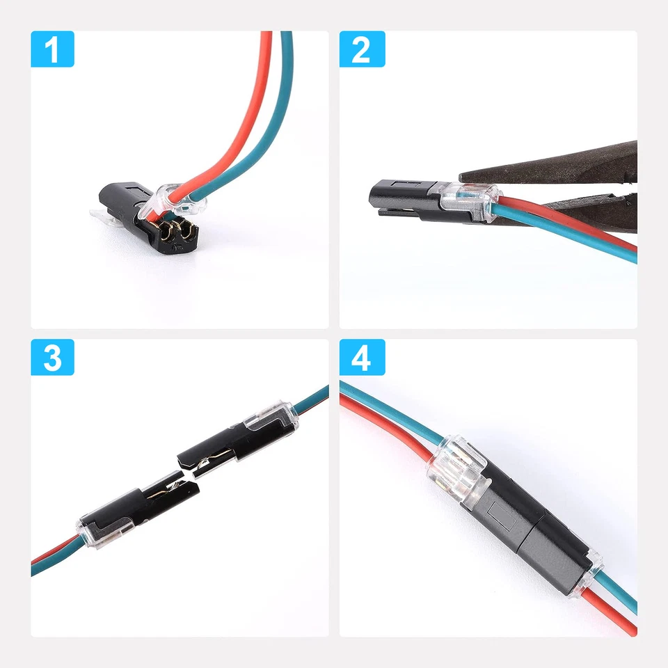 50 pcs Double-Wire Plug-in Connector, Cable Clamp with Locking Buckle, AWG 18-22 - Image 4 of 4