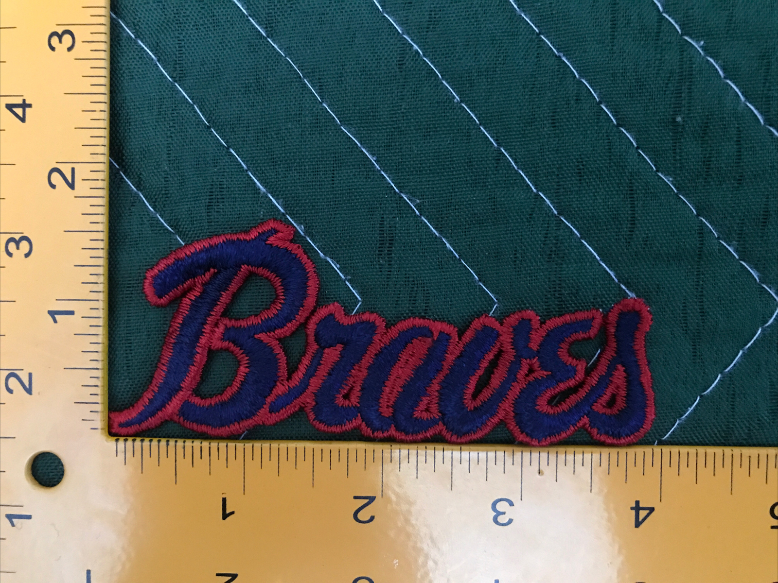Authentic MLB- Atlanta Braves script Patch 4”x1.5” New | eBay