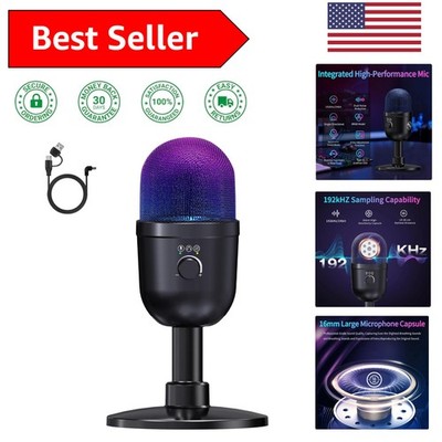 High-Quality USB Microphone with Noise Reduction & Zero-Latency Monitoring