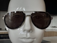 CARTIER Santos De Cartier CT0195S 001 60mm Silver Titanium Aviator Sunglasses