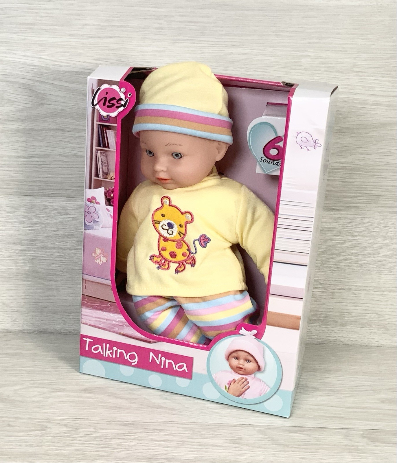 Talking Nina Lissi Doll 28cm with Outfit 6 Sounds Battery Operated