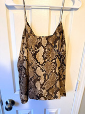 H&M Women s Snake Print V-Neck Spaghetti Stra...