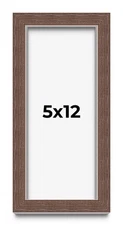 5x12 In Shadow Box Frame Brown | 1.125 inches Deep Real Wood Rustic Shadowbox Di