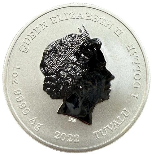 2022 1 oz Tuvalu James Bond Family Crest Silver Coin (BU) – 007 – .9999 Fine