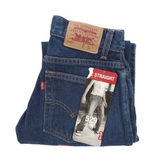 NWT LEVI'S Boys 529 Blue Jeans Low Rise Straight Leg Loose Fit Size 8 Waist 24