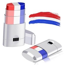 Red White Blue Stick Face Paint 2 PCs Patriotic America USA Face Body Paint