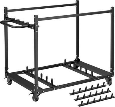 Folding Table Cart with Wheels Heavy Duty Table Dolly for Round & Rectangular