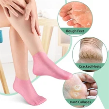 2 Pair Foot Care Socks Spa Silicone Moisturizing Gel Anti Cracking Protect US