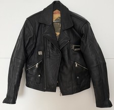 HARRO Lederjacke Motorradjacke Herren Gr. 52 Schwarz Echtleder Bikerjacke