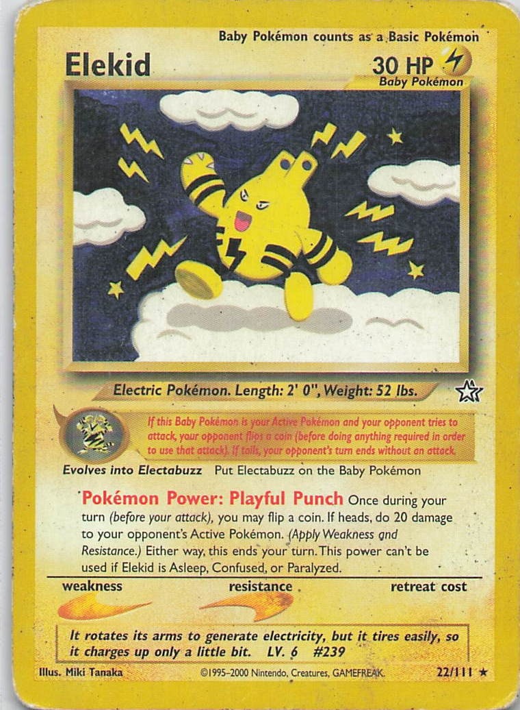 Elekid Unlimited Rare Neo Genesis 022/111 HP