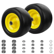 For Zero-Turn Lawn Mower Front Flat Free Tire Wheel Kit w/ Bearings 11x6.00-5