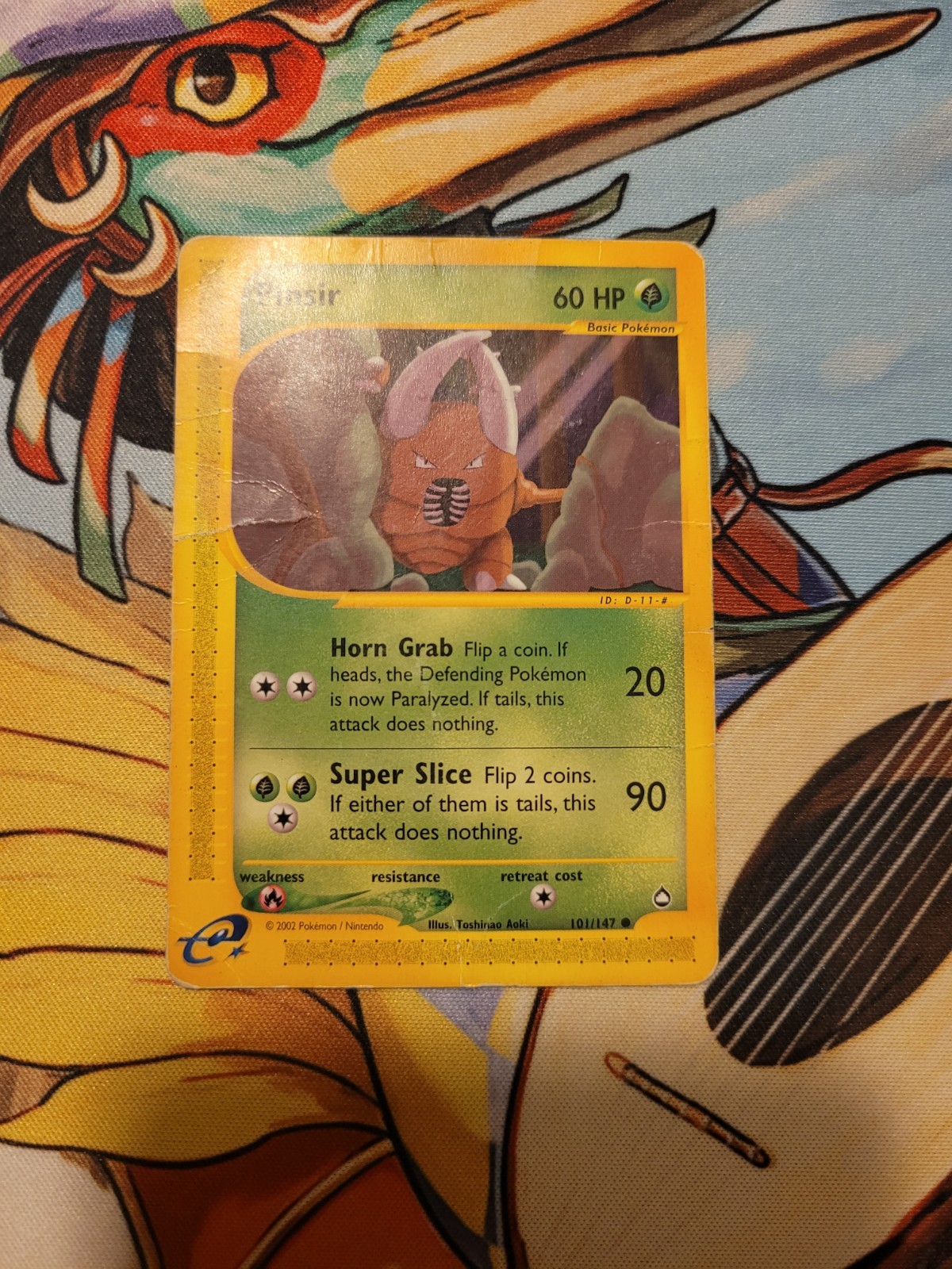 Pinsir - 101/147 - Common Heavily Played Pokemon TCG Card G2 - Aquapolis - HP