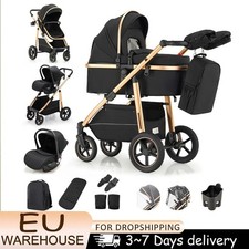 Baby Stroller High Landscape 3-in-1 Carriage Travel System Newborn Pram Multiple