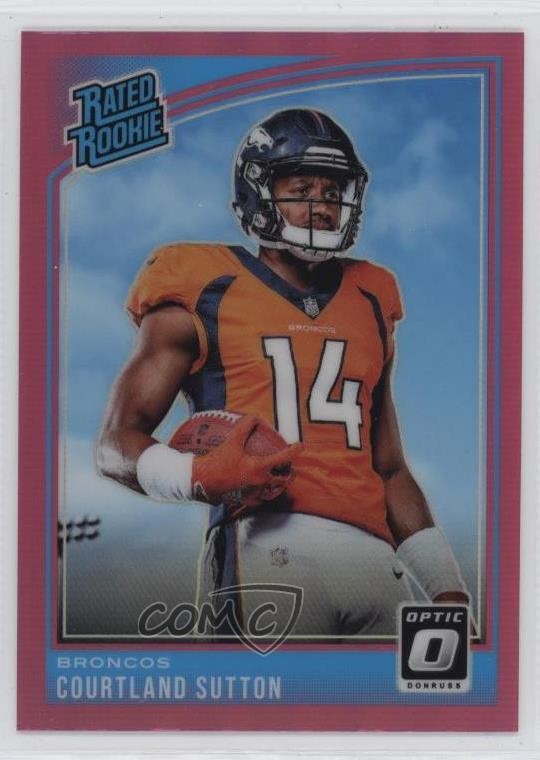 2018 Donruss Optic Rated Rookie Pink Prizm Courtland Sutton #162 Rookie RC 17f8